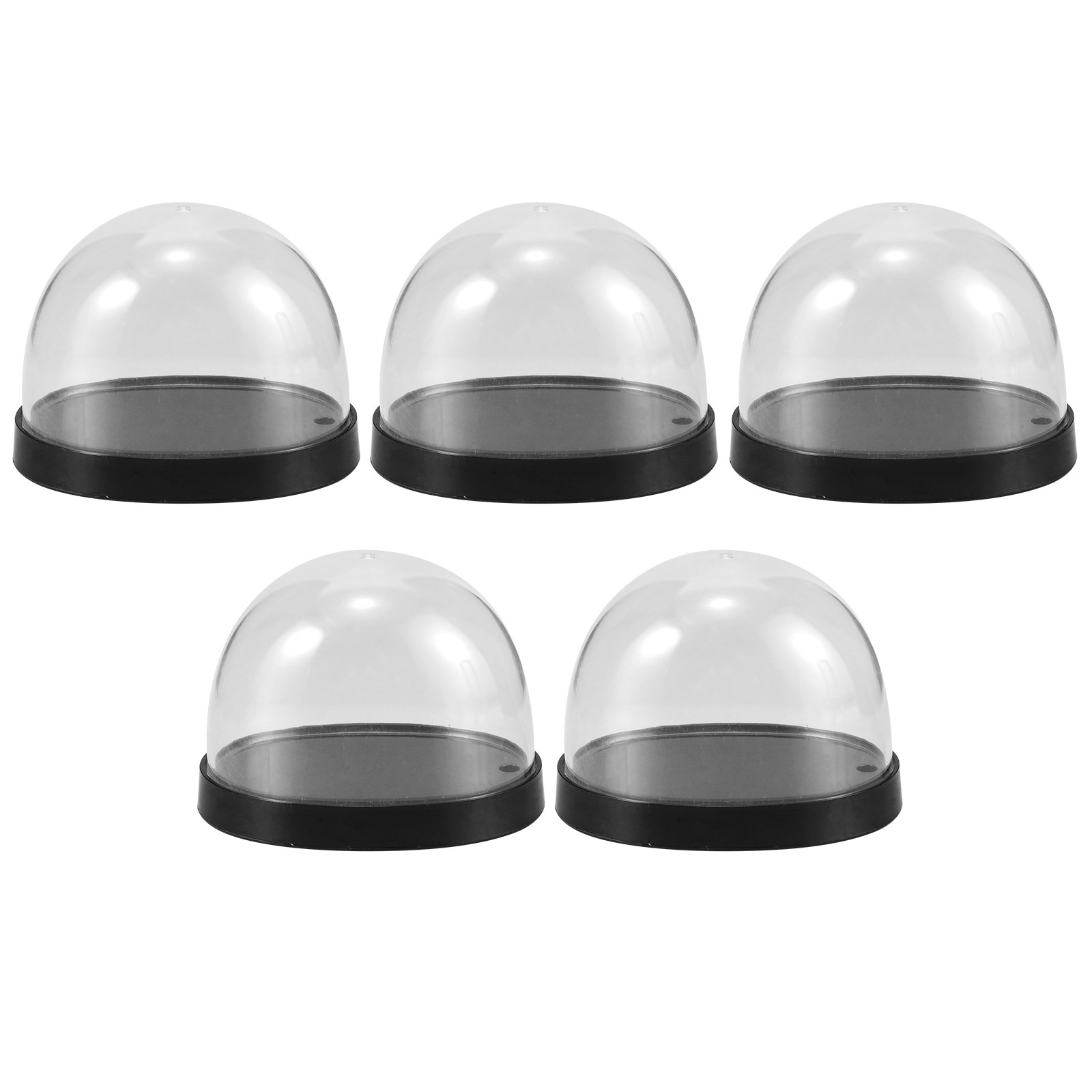 Plastic Dome Clear - 5 sets transparante plastic cloche-koepels, bloemenpresentatiehouder,