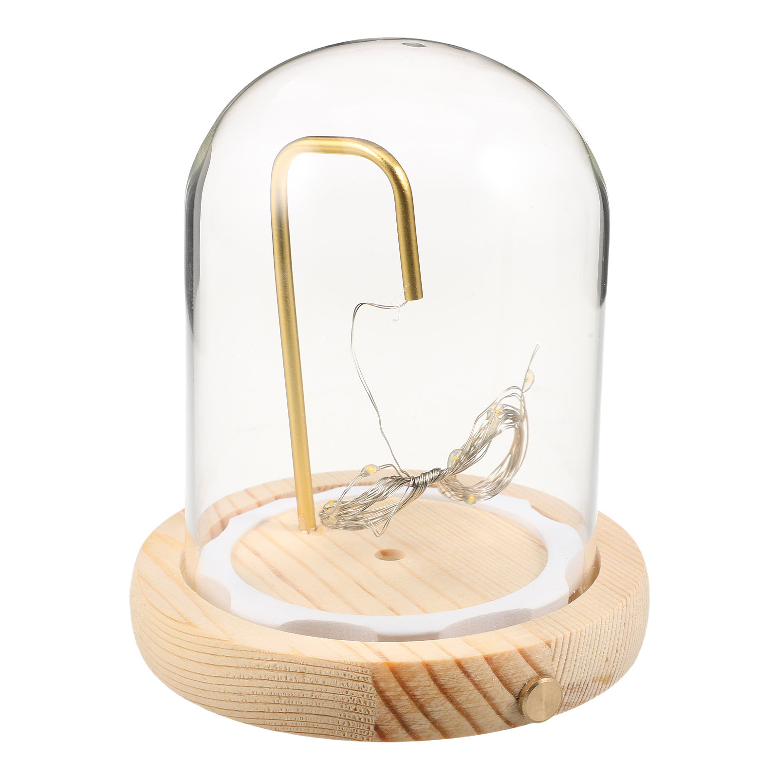 Glazen stolp met houten voet,  - Plastic Dome Clear recensie en prijs